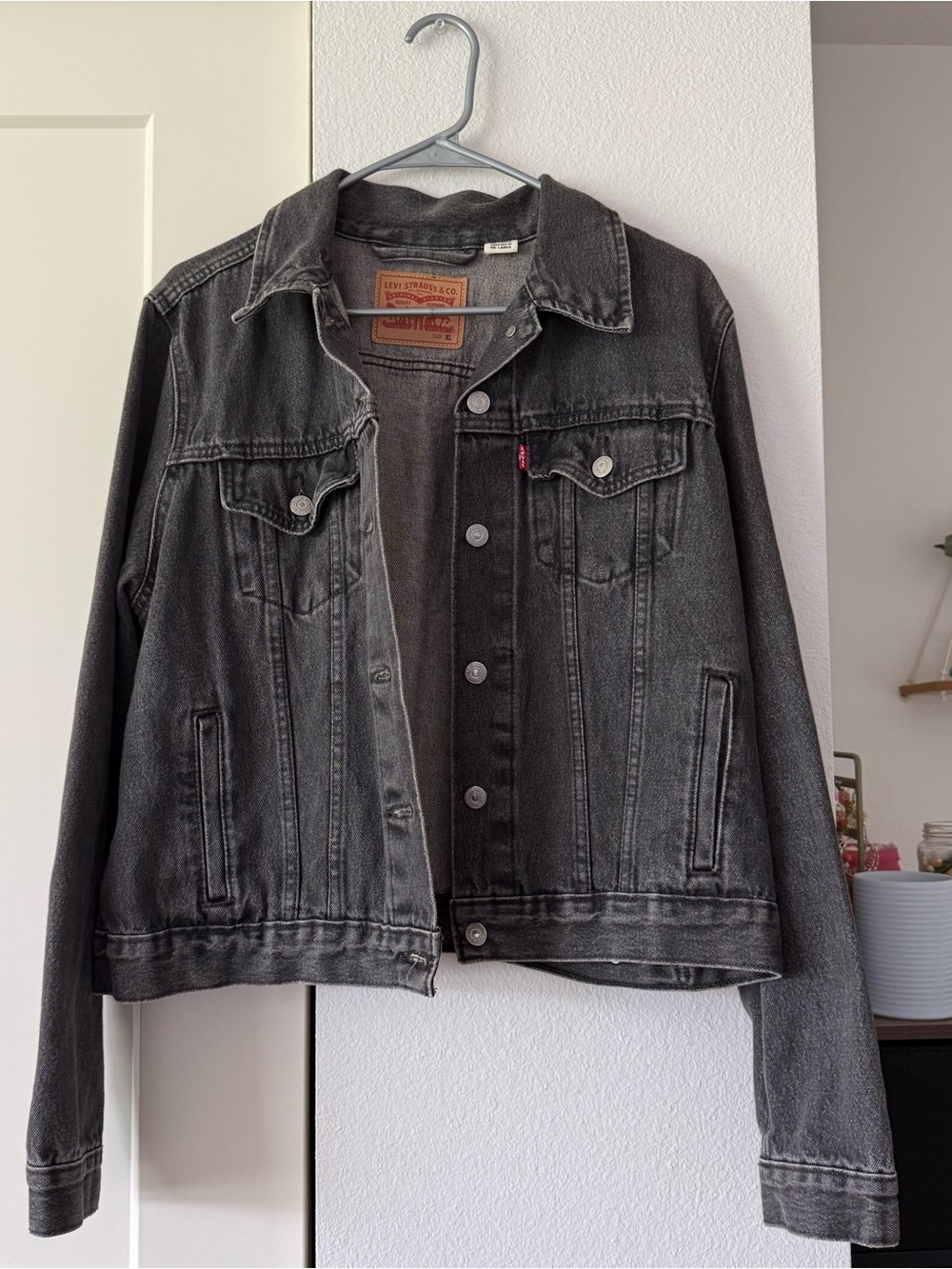 Levi's Black Faded Denim Trucker Jacket